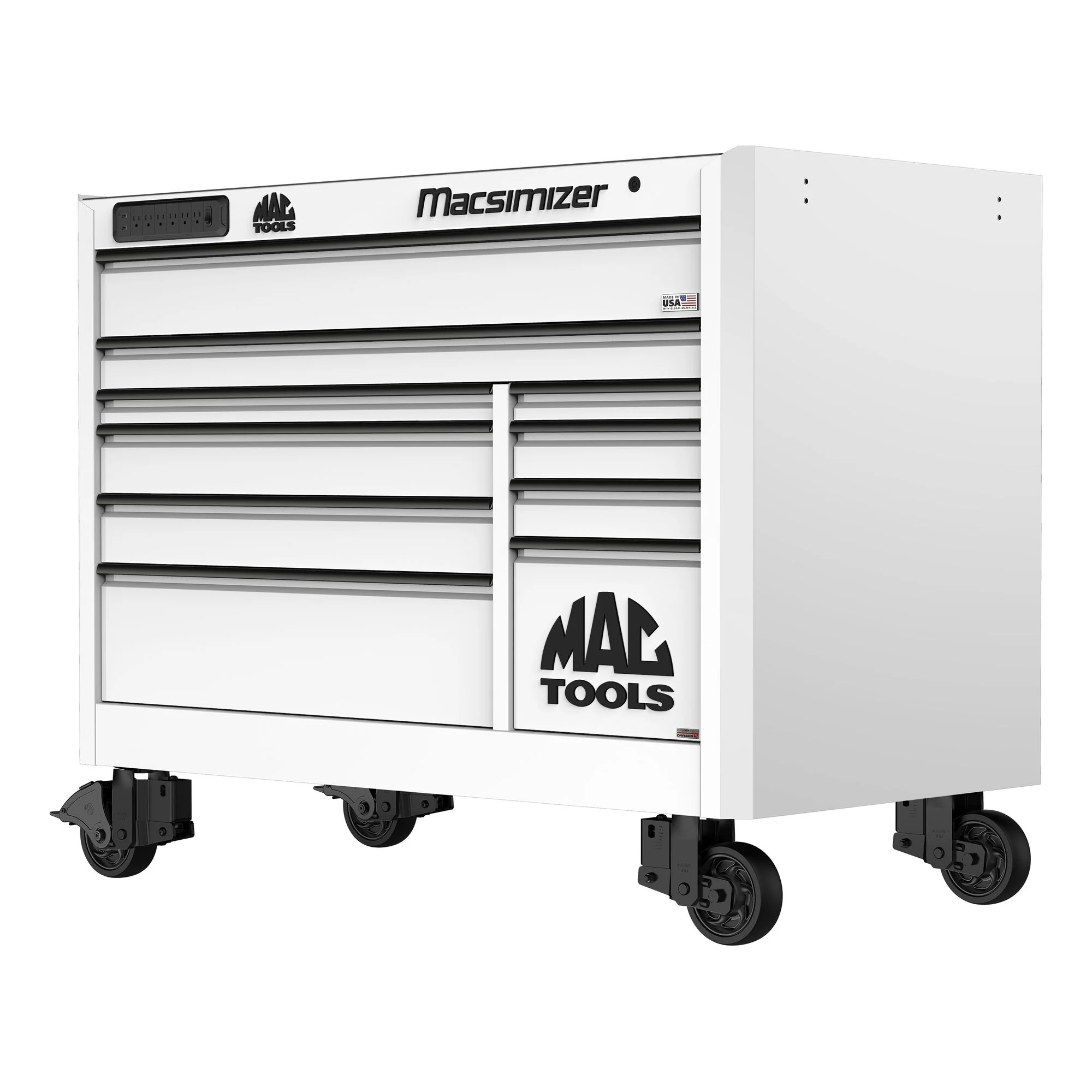 Macsimizer® 10-Drawer Workstation - Titanium White - Image 3