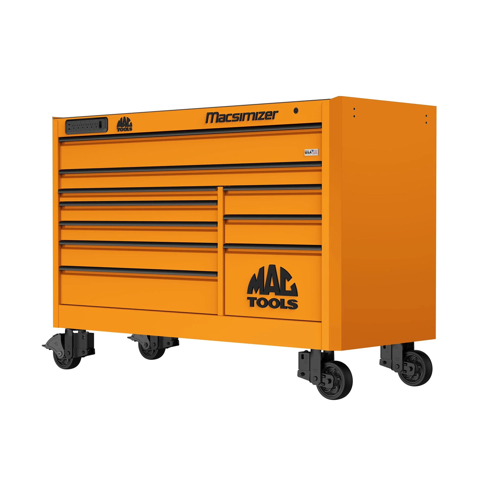 Macsimizer® 10-Drawer Workstation - Fireball Orange - Image 3