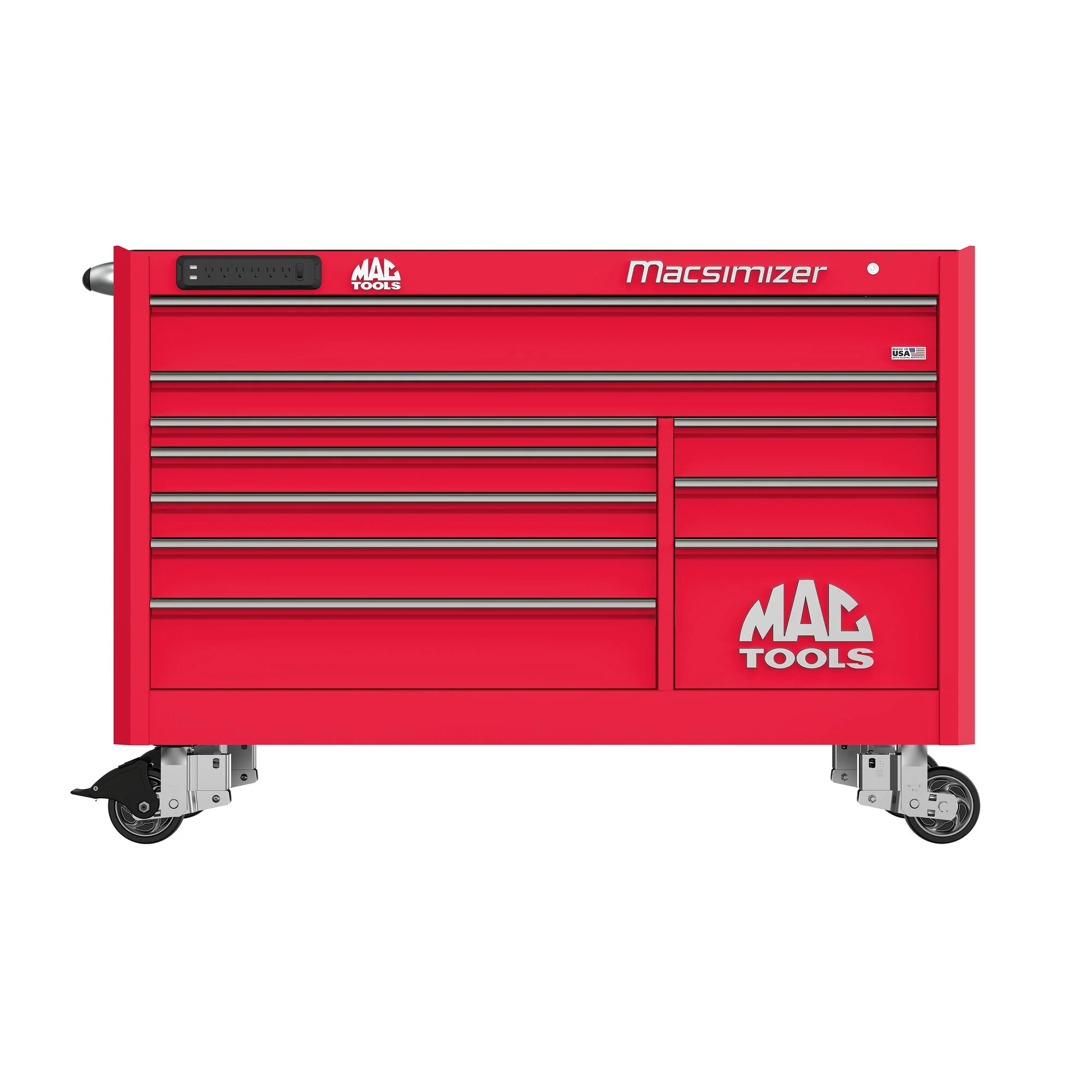 Macsimizer® 10-Drawer Workstation - Firebrick Red - Image 3