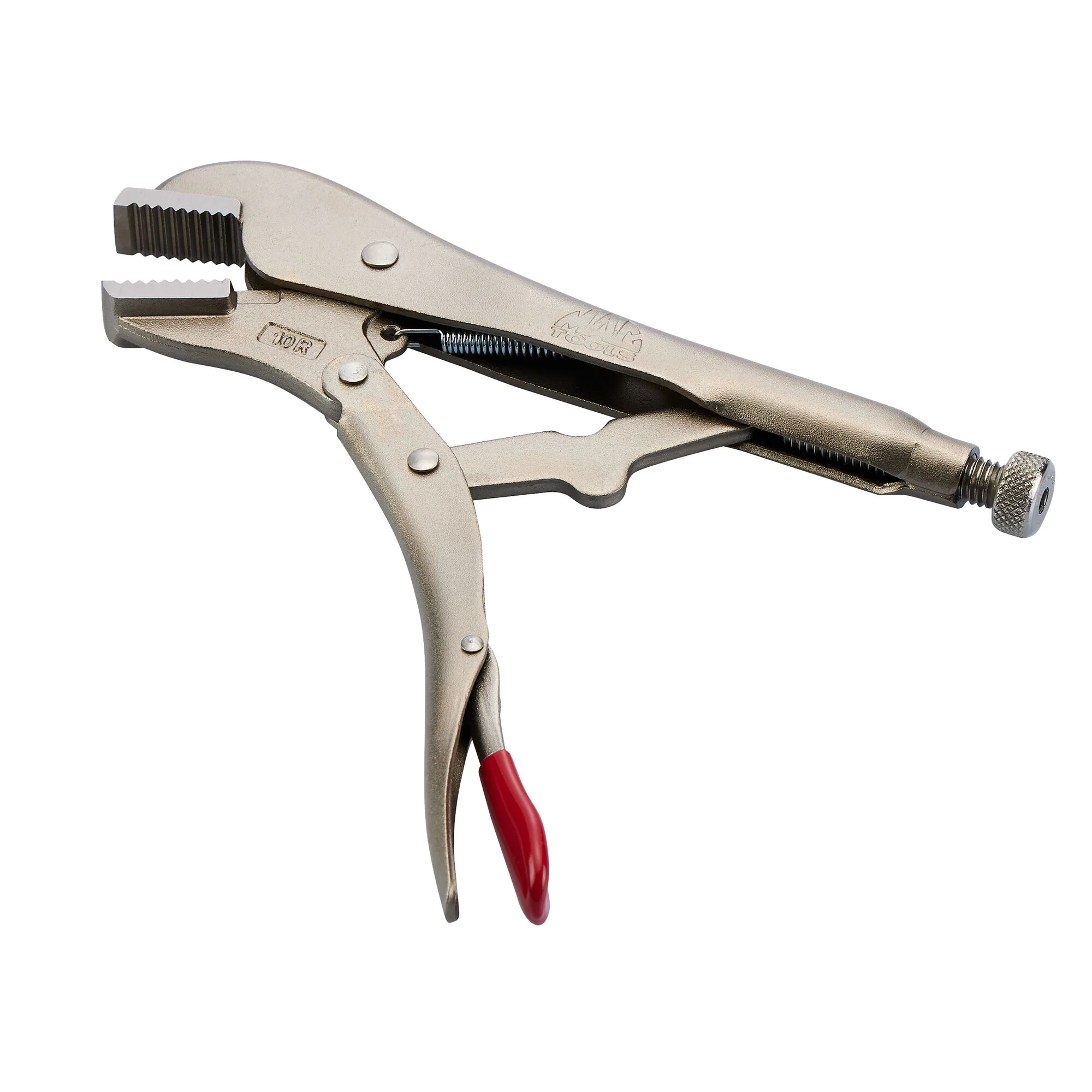 10" Straight Jaw Trigger Release Locking Pliers - Red - Image 2