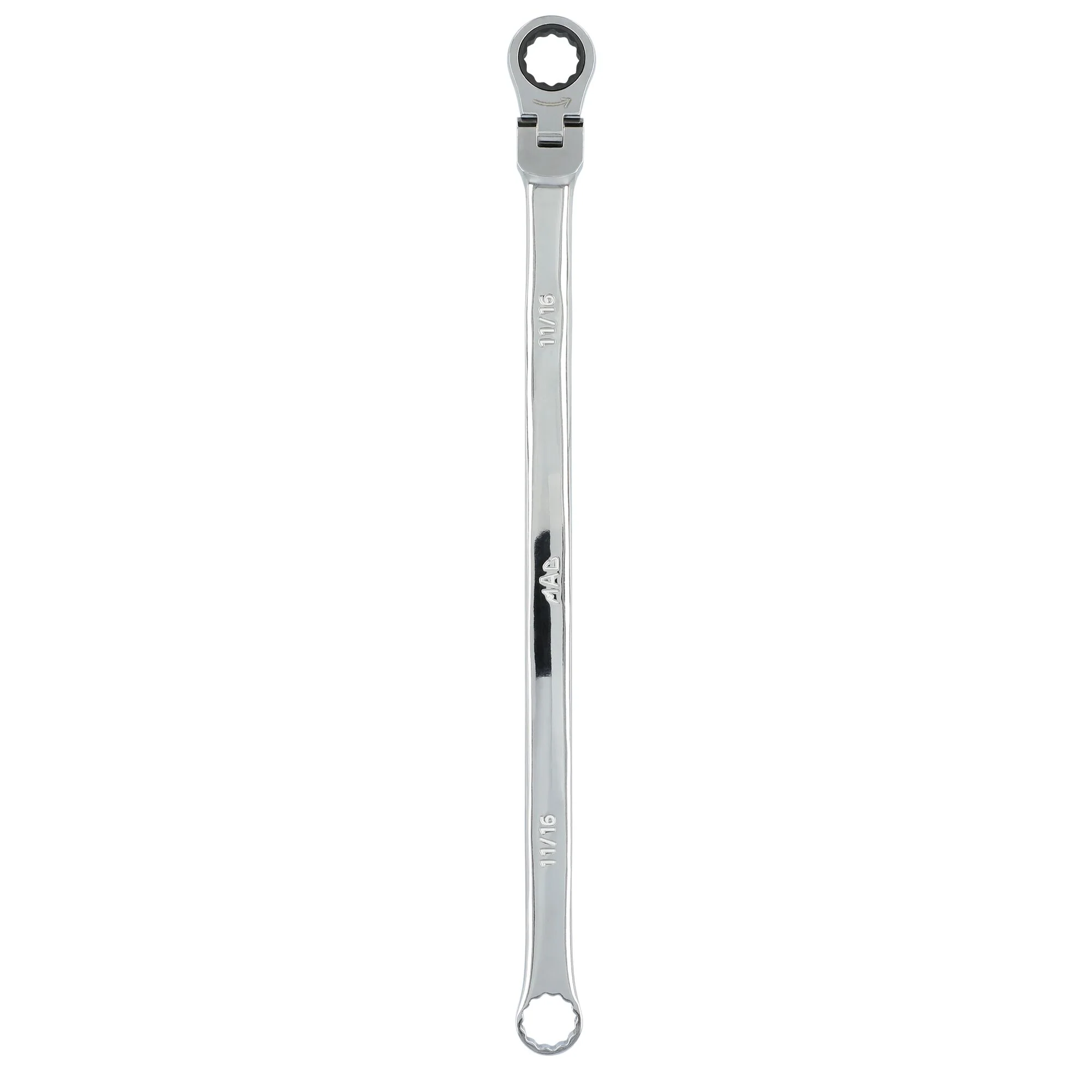 11/16" XL Double Box Flex Head Ratcheting Wrench - 12 pt. - Image 3