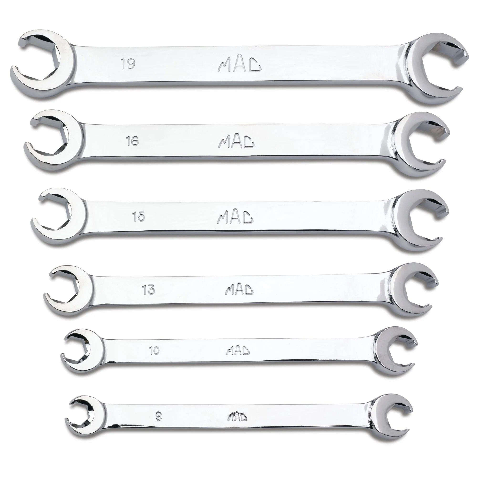 6-PC. Metric Double-End Flare Nut Wrench Set - 6-PT. - Image 2