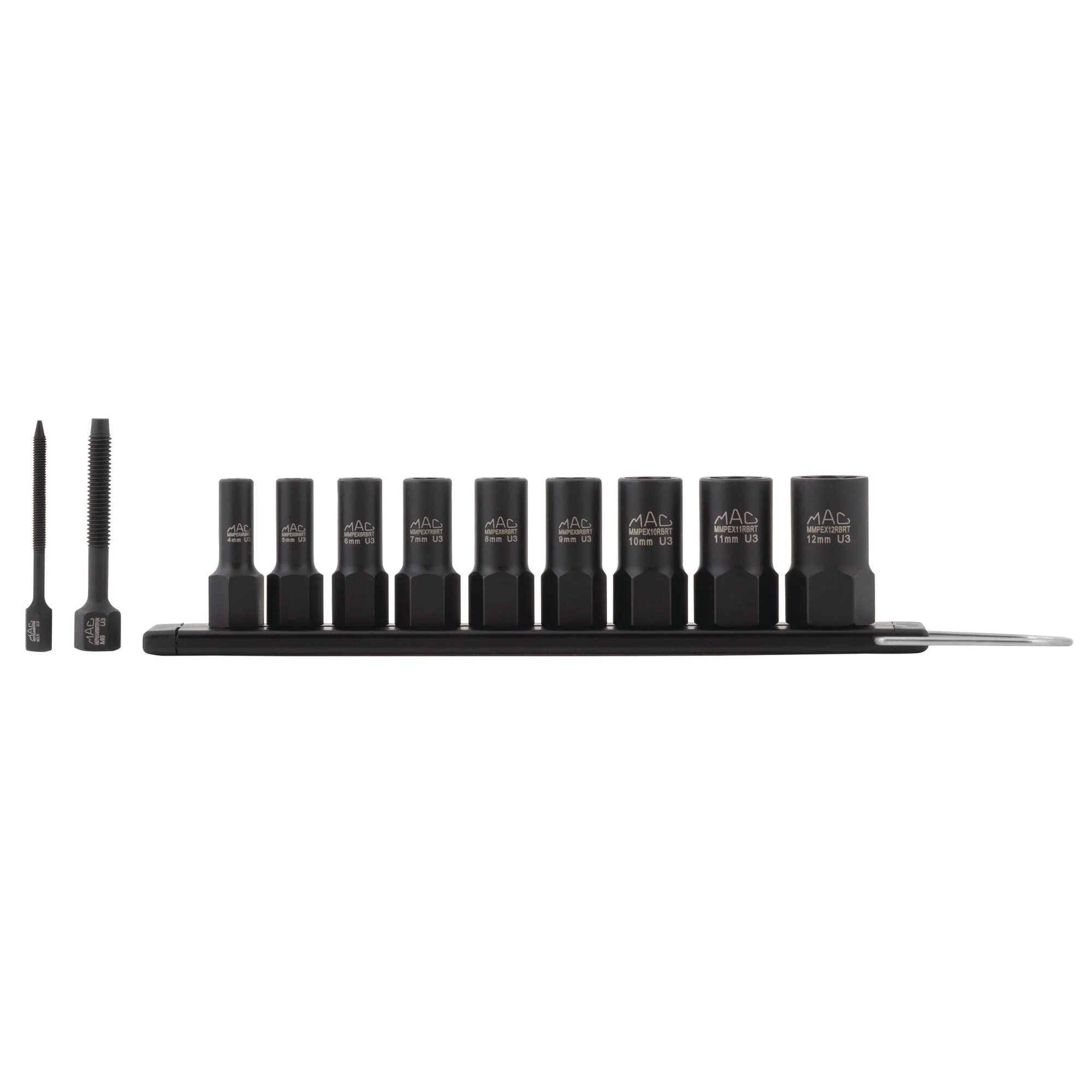 9-PC. 1/4" Drive R.B.R.T™ Metric Impact Foreign Object Removal (FOR) Extractor Socket Set