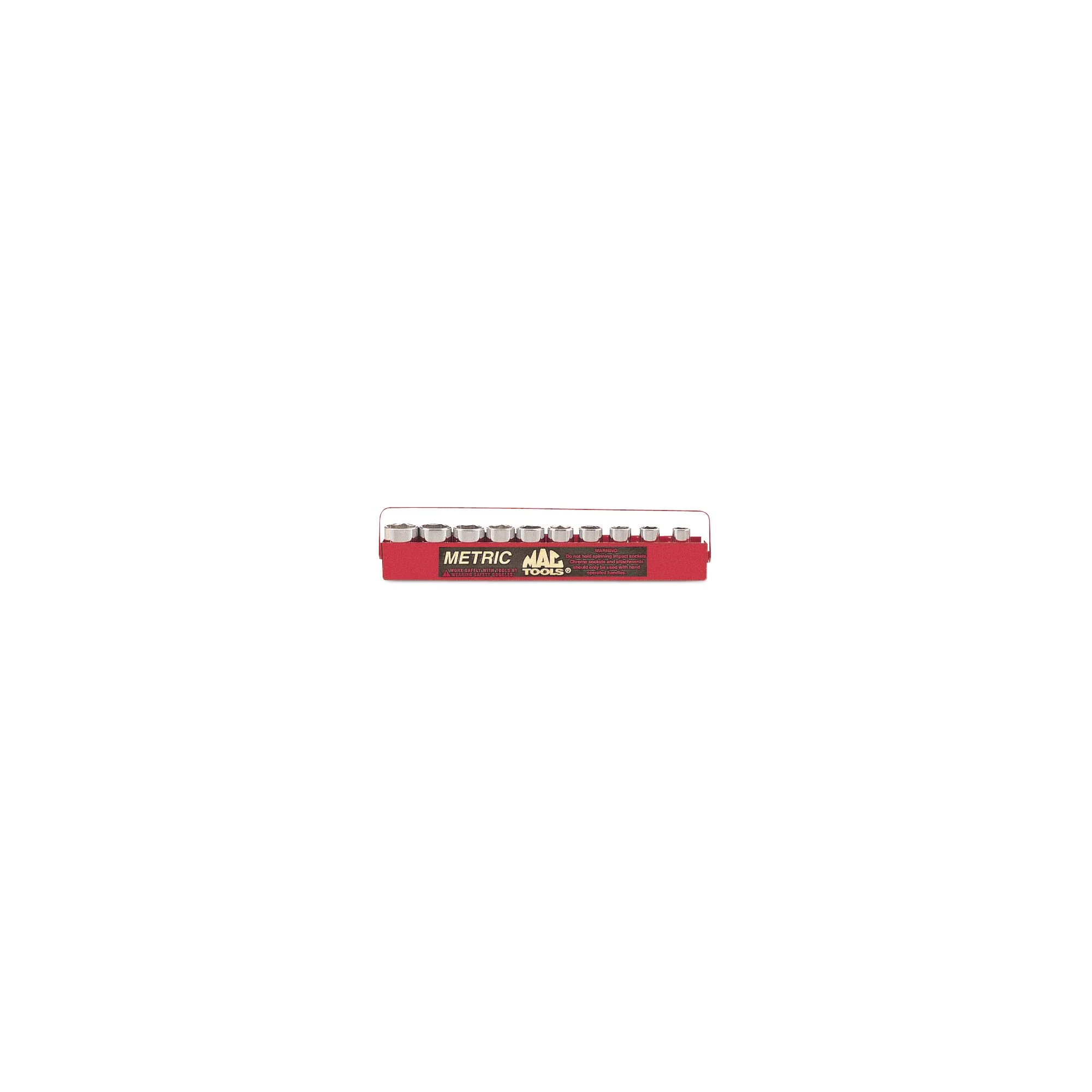 10-PC. 1/2" Drive Metric Socket Set - 6-PT. - Image 2