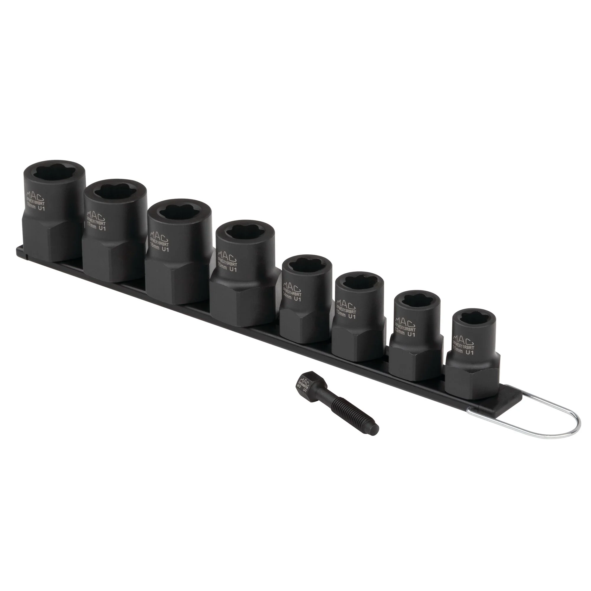 8-PC. 3/8" Drive R.B.R.T.™ Metric Impact Foreign Object Removal (FOR) Extractor Socket Set - Image 2