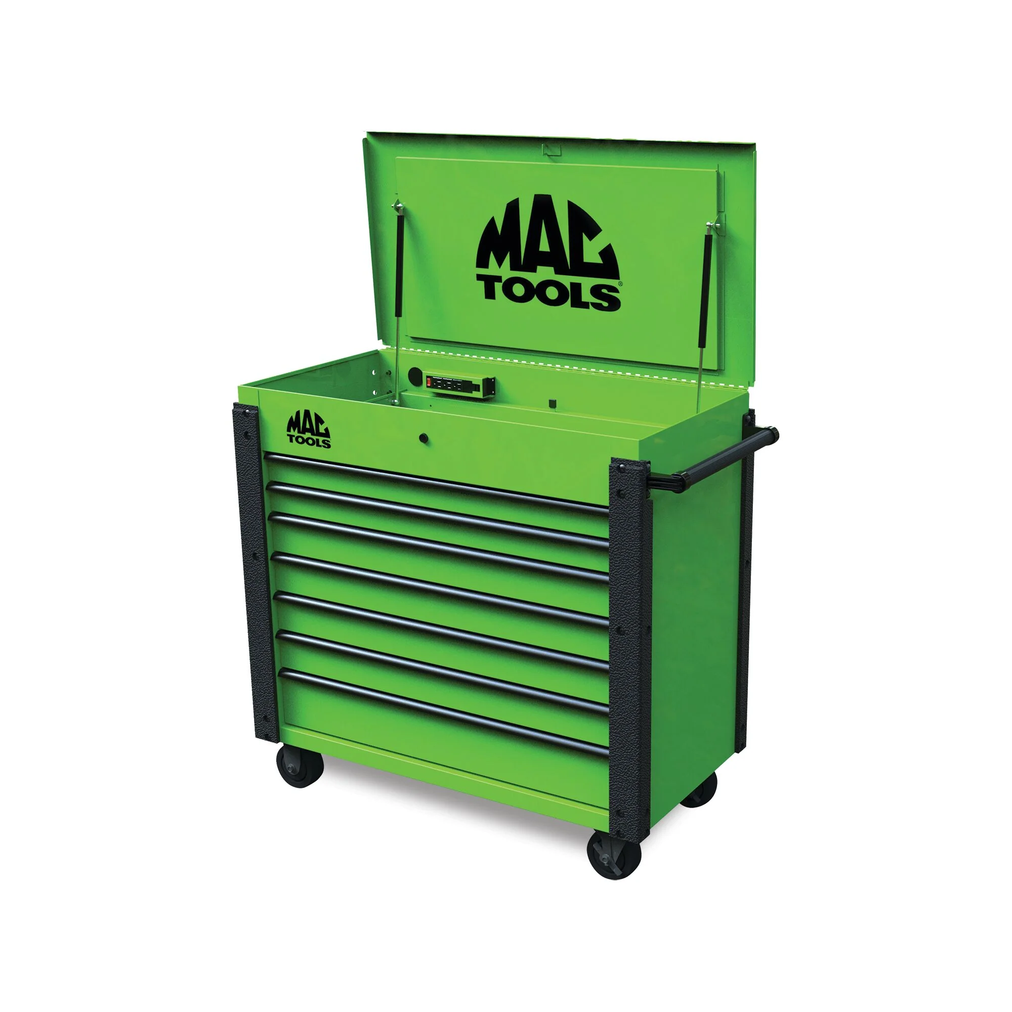 7-Drawer Utility Cart - Lime Green - Image 2