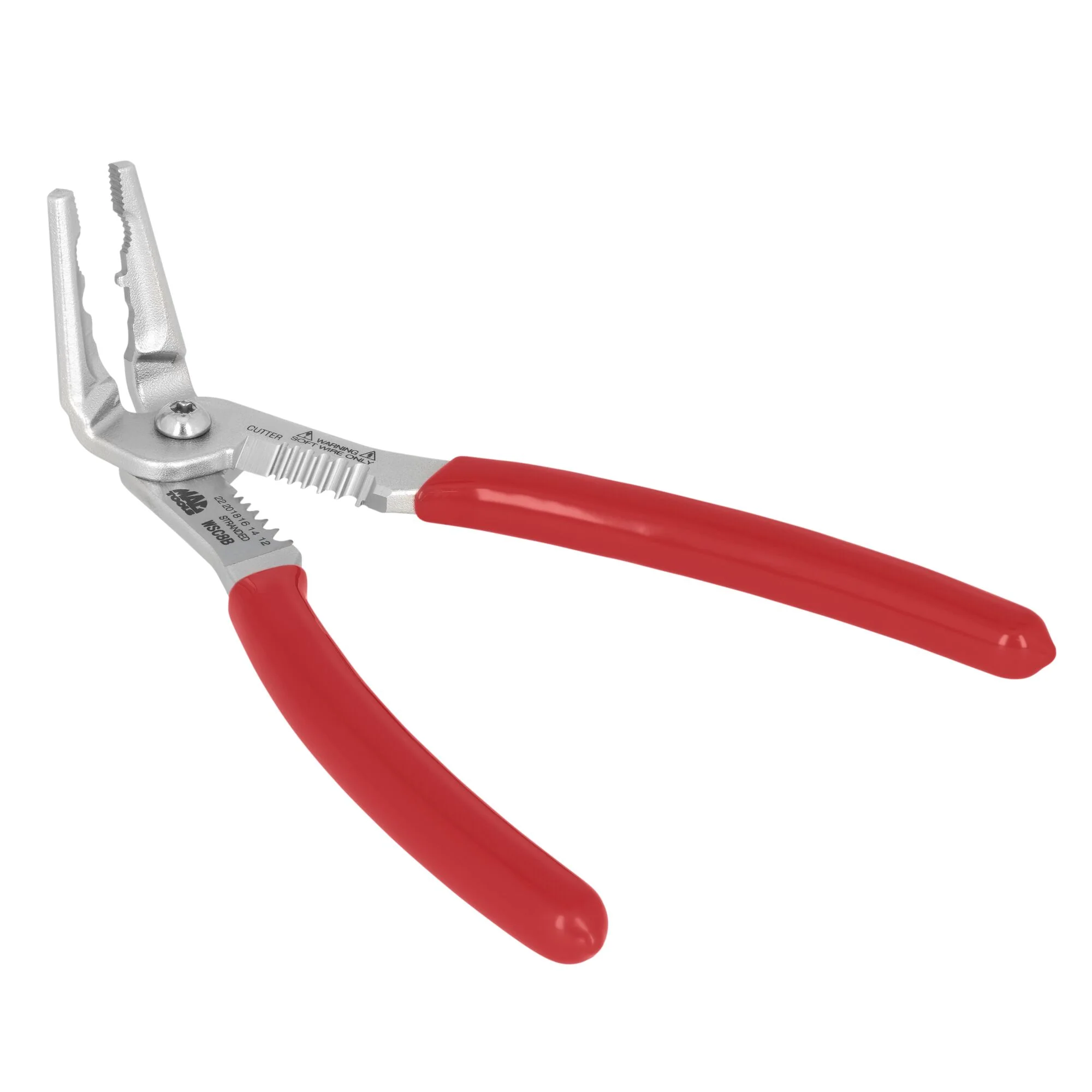 Angled Wire Crimper/Cuter/Stripper - Red - Image 3