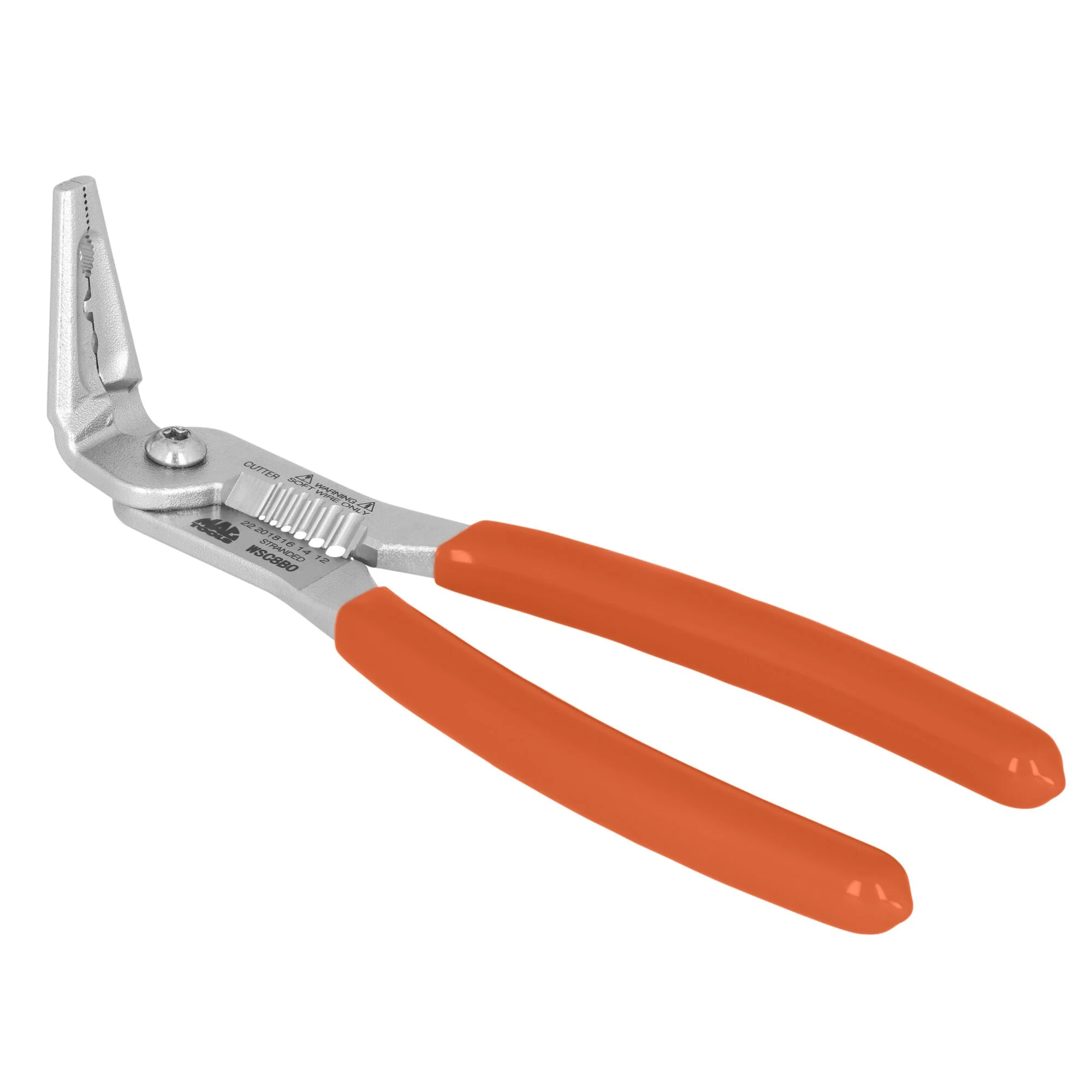 Angled Wire Crimper/Cuter/Stripper - Orange - Image 2